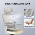 thumbnail image 4 of QinaQin Silla ergonómica de oficina de malla con respaldo alto, soporte lumbar ajustable, descansabrazos 3D, cabecera y reclinación para trabajo cómodo, 4 of 8