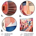 thumbnail image 3 of Designart "Village in Pink Islam I" Spiritual Wall Art - Global Pink Islam Entryway Wall Art, 3 of 6