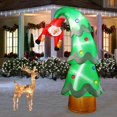 thumbnail image 1 of 8Ft Christmas Tree and Santa Claus Inflatable With LED Lights - Outdoor Decorations, Blow Up Yard Decor for Garden Lawn Xmas, 1 of 8