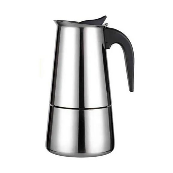 Insulated Thermal Coffee Maker for Hand-Brewed Coffee 100ml Stainless Steel Moka Pot