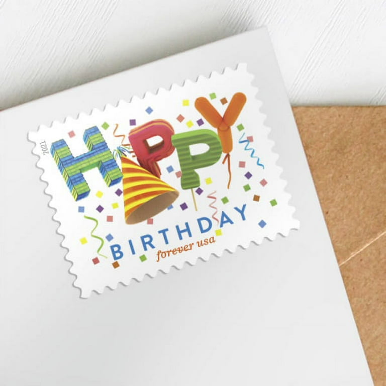 US Forever Stamps: USPS Happy Birthday Forever Postage Stamps