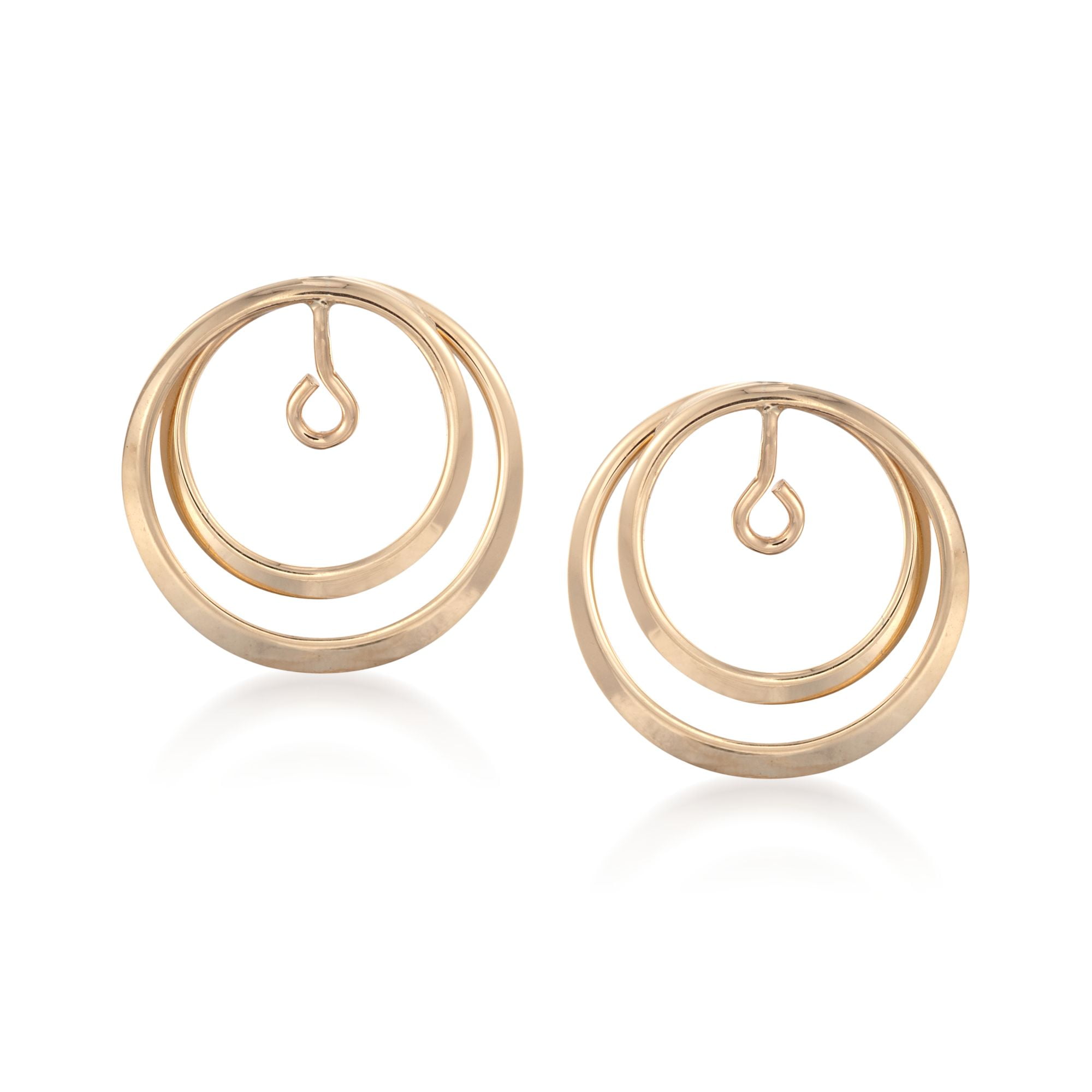 RossSimons RossSimons 14kt Yellow Gold Double Loop Circle Earring Jackets