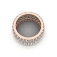 thumbnail image 3 of Natural 5.00Ct Round Cut Diamond Wide Pave Women's Anniversary Wedding Eternity Band Ring Solid 18k Rose Gold F VS2, 3 of 3