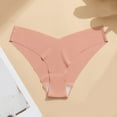 thumbnail image 2 of Womens Cotton Panties Pink - Breathable Low Rise Cheeky Underwear, Seamless & Tag-Free for Everyday Comfort (1-Pack),Size L, 2 of 5