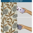 thumbnail image 6 of Vargottam Room Darkening Curtains - Vintage Leaf Bloom Pattern, Set of 2 Panels, 52" x 90" - Grommet-Top Blackout Window/Door Drapes for Bedroom, Nursery & Living Room - Brown, 6 of 9