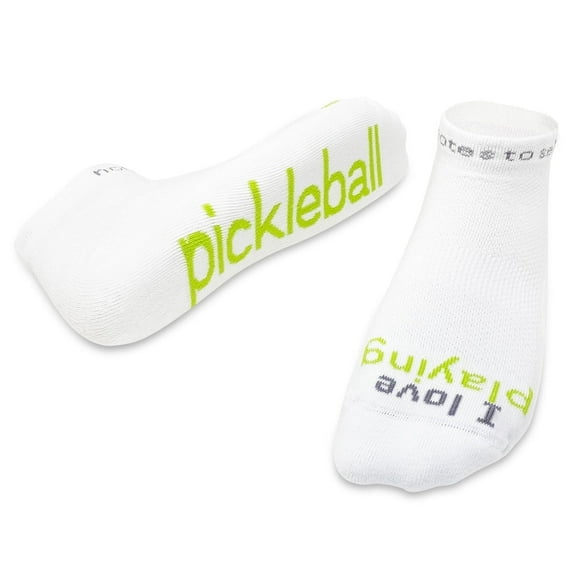 I LOVE PLAYING Low-Cut White Pickleball Socks