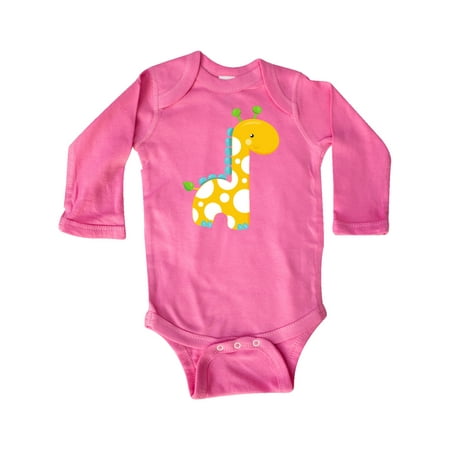 

Inktastic Cute Giraffe Little Giraffe Yellow Giraffe Gift Baby Boy or Baby Girl Long Sleeve Bodysuit