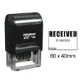 thumbnail image 1 of Printtoo Dater Stamp Self Inking With Received Initial Text Date Rubber Stamp Office Stationery-Black, 1 of 1