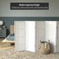 thumbnail image 2 of Red Lantern 4 ft. Short Double Cross Shoji Screen - White - 6 Panels, 2 of 6