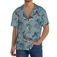 thumbnail image 3 of Sigee Underwater Animals and Flowers Print Men's Shirts Casual Button Down Short Sleeve Summer Beach Shirt Hawaiian Vacation Shirts Tee Shirt-4X-Large, 3 of 7