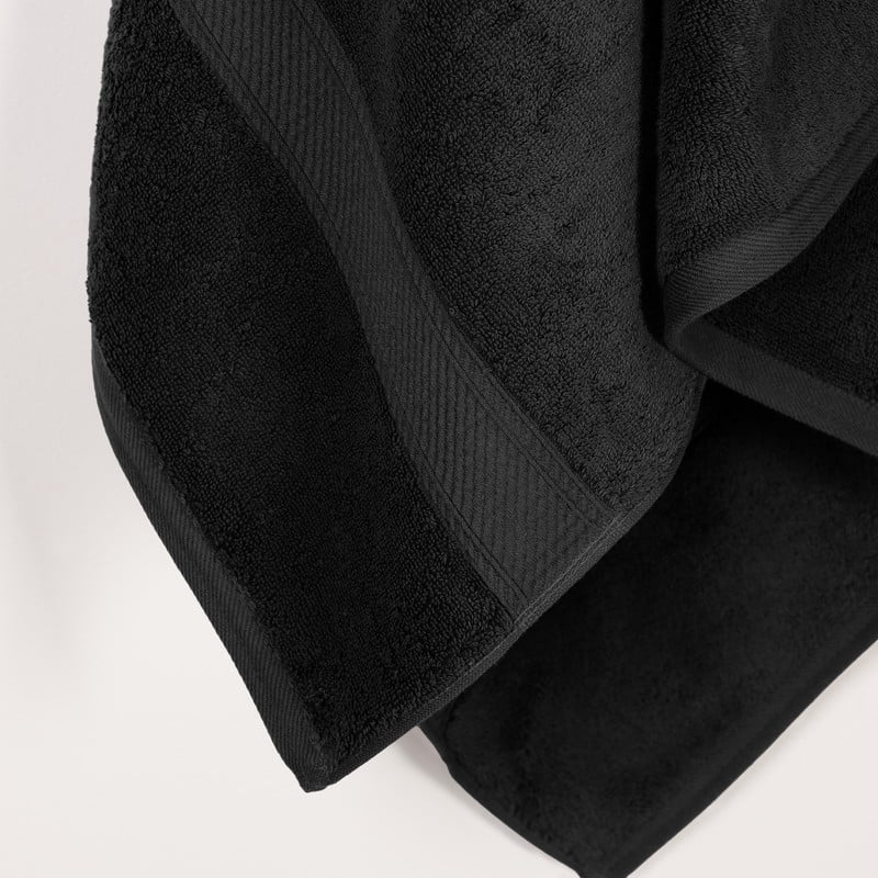 Superior 800 GSM Egyptian Cotton Heavyweight Bath Towel Set of 2, Black