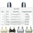 thumbnail image 4 of BiZtdJrK Anti Sagging Bra for Older Women Fashion Color Block Push up Sports Bras Wireless Gather Bralette Underwear, Beige, XL, 4 of 4
