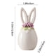 thumbnail image 3 of Figura decorativa de conejito de cerámica blanca - Lindo adorno de conejo para la sala de estar - Juego de 3 piezas, de 2.28 a 5.39 pulgadas, 3 of 6