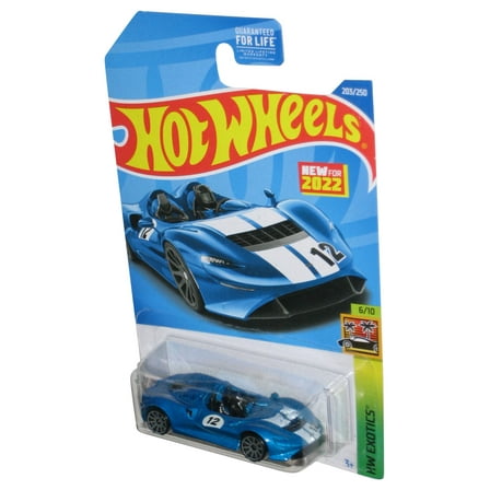 Hot Wheels HW Exotics 6/10 (2022) Blue McLaren Elva Car 203/250