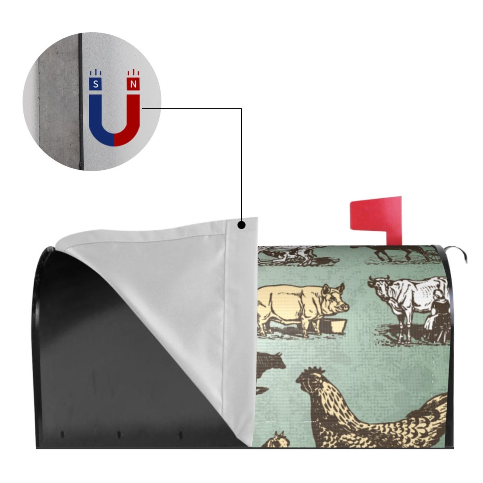 Kdxio Magnetic Mailbox Cover 21x18 in Mailbox Cover Outdoor Decoration Holiday Mailbox Covers for Home Garden Yard-21x18 in