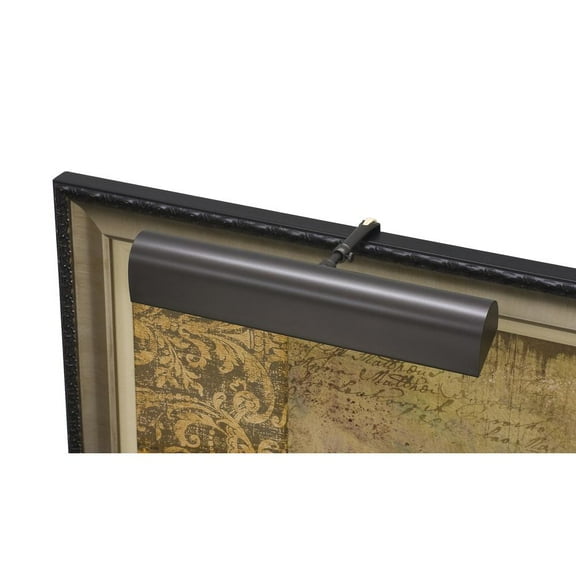 House of Troy T18-81 Classic Traditional - 2 Light Picture Light-2.25 Inches Tall and 18 Inches Wide Mahogany Bronze T10 Mahogany Bronze Finish with Metal Shade