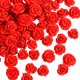 thumbnail image 1 of 80 dijes de rosas rojas talladas en cinabrio, ideales para la creación de bisutería, collares, pulseras y pendientes., 1 of 7