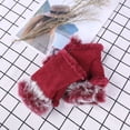 thumbnail image 4 of Guantes de medio dedo de piel de conejo, moda para mujer, otoño e invierno, guantes de medio dedo para estudiantes, para escribir en la computadora, 4 of 6