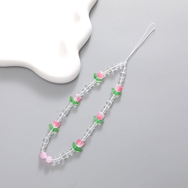 Cadena para teléfono móvil con forma de oso de dibujos animados de color caramelo, cadena colgante para teléfono móvil, cadena cuadrada galvanizada a cuadros