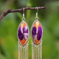thumbnail image 2 of Pendientes colgantes únicos Yashi onda redonda 68558 blanco-dorado, 2 of 5