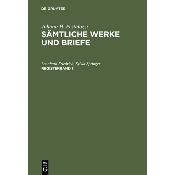 SÃ¤mtliche Werke und Briefe. Registerband 1, (Hardcover)
