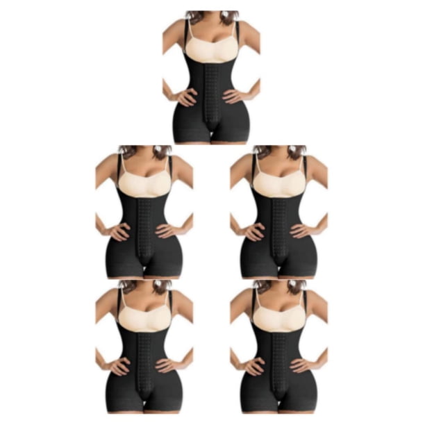 Entrenador de Cintura Qarigey Posparto Mujer Correa Ajustable Nailon Corsé Adelgazante Negro XXXL