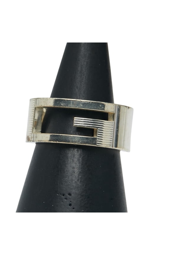 Pre-Owned Gucci Branded G Ring #9 SV925 Silver Women's GUCCI