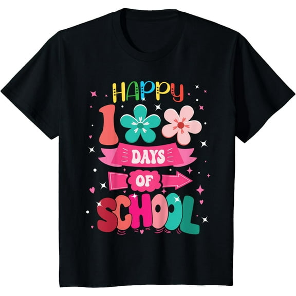 Kids 100 Days Of School Shirt Toddler Girl 100th Day Of School T-Shirt