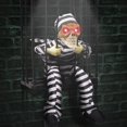 thumbnail image 5 of HUASHENG Screaming Animated Halloween Decorations Halloween Decor Prop With Motion Sensor Scary Cage Prisoner House Decor Hanging Light Up Decorations, 5 of 5