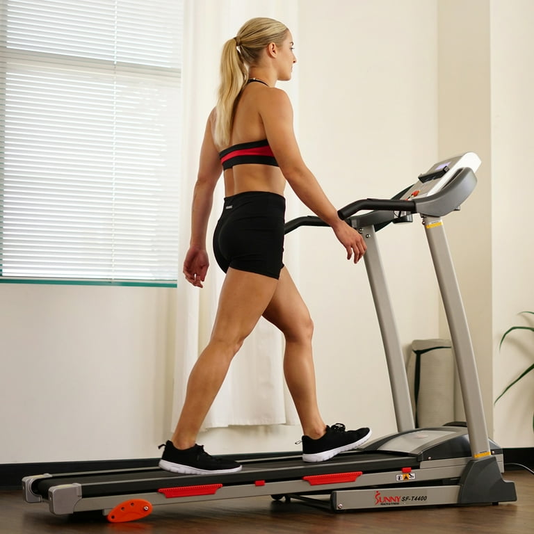 Sunny Health Fitness Easy Home Indoor T4400 Treadmill w Manual Incline LCD Display Walmart