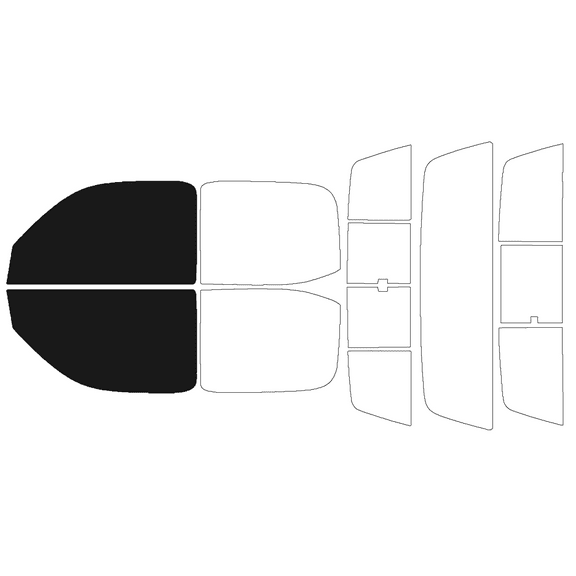 Haiy Co - PreCut 2Ply 10% Window Tint Film Kit For 1995-2004 Toyota Tacoma Double -Front Windows