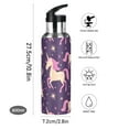 thumbnail image 5 of ALAZA Unicorn and Stars Water Bottle Insulated Flask Stainless Steel Straw Lid 20 oz, 5 of 6