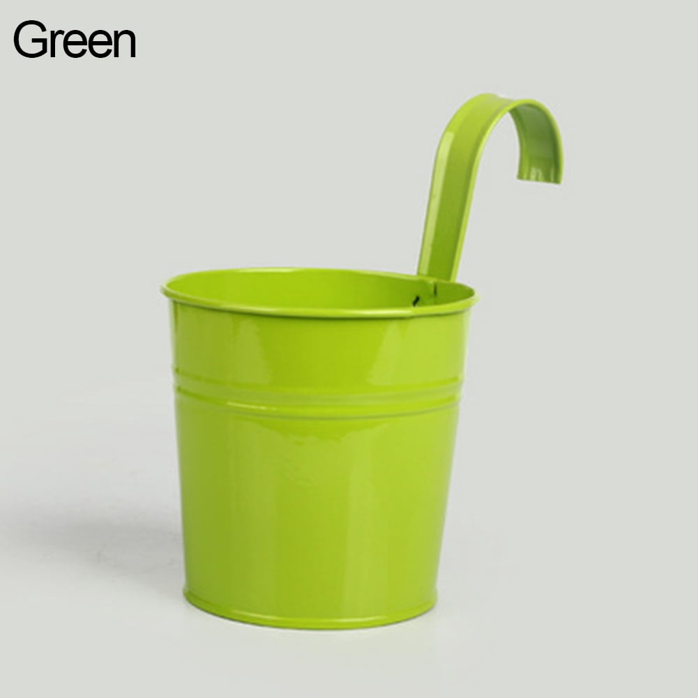 Ayyufe Metal Iron Flower Pot Hanging Pastoral Balcony Garden Plant Planter Home Decor