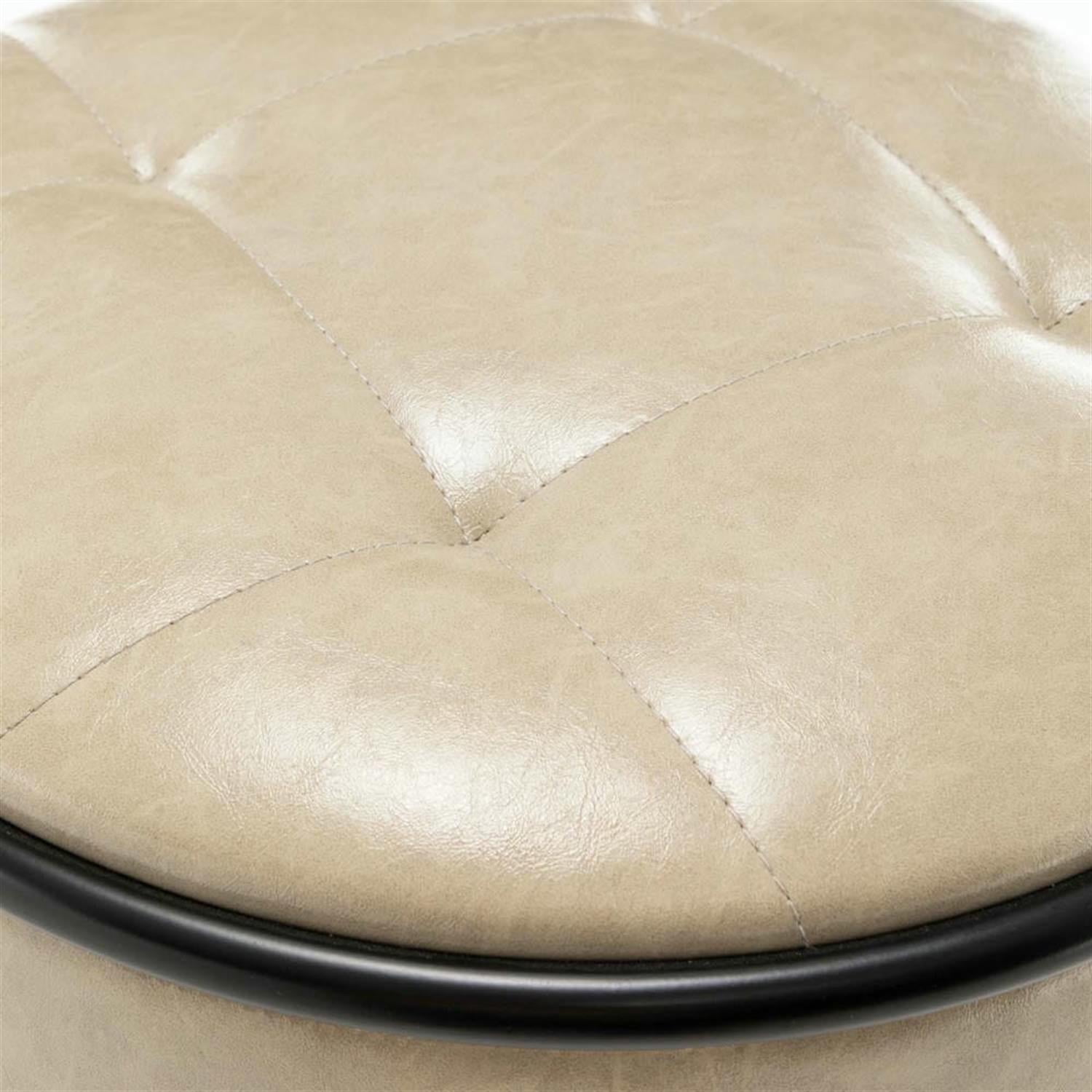 Demi Bonn 28" Adjustable Counter Height Bar Stools Set of 2, Faux Leather Swivel Barstools, Kitchen Island Countertop Chairs for Dining Room, Beige