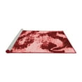 thumbnail image 2 of Ahgly Company Machine Washable Indoor Square Abstract Red Modern Area Rugs, 3' Square, 2 of 4