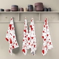 thumbnail image 5 of GZHJMY Valentine's Day Love Heart Kitchen Dish Towel 6 Pack, Soft Absorbent Reusable Hand Towel Washable Tea Towels for Home Kitchen Bar Table Decor, 28 x 18 Inch Washcloths Decorative Towels, 5 of 7