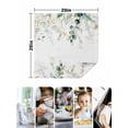 thumbnail image 4 of Eucalyptus Leaves Cloth Napkins Set of 6 Reusable Dinner Napkins, Watercolor Sage Green Golden Floral Cocktail Napkin Washable Table Napkins for Wedding/Holiday Party/Baby Shower 20"x20", 4 of 7