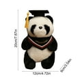 thumbnail image 3 of DJKDJL 7.8" Graduation Panda Stuffed Animal with Tassel Cap & Sash, Class of 2026 Commemorative Plush Toy, Congratulations Graduate Gift for Preschool, Kindergarten, High School and College, 3 of 7
