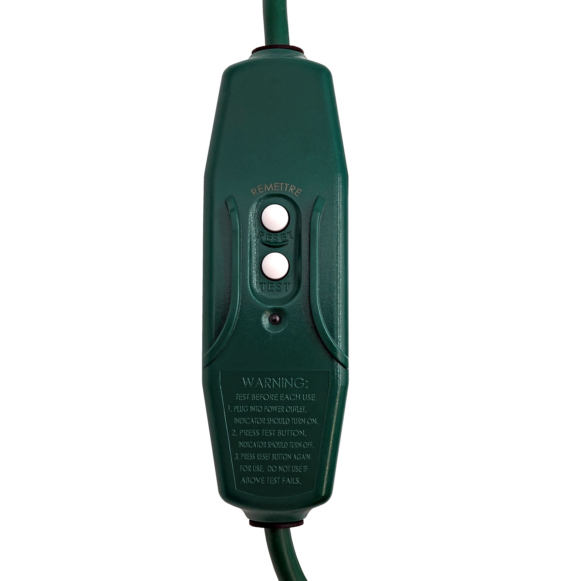13 Amp 125 Volt Rainproof Triple Tap In-Line GFCI w/ Right Angle Plug