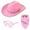 Pink, variant on Sequins Cowboy Hat Set Western Party Fedora Hat With Sunglasses And Bandana Festival Vacation Panama Sun Hat Pink