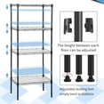 thumbnail image 5 of 4-Tier Shelving Unit 44" H x 18L x 12D Storage Shelves with Wire Shelf Liners Adjustable Small Closet Shelves Metal Shelf Rack for Storage Kitchen Pantry Laundry, 600Lb Capacity, Chrome, 5 of 15