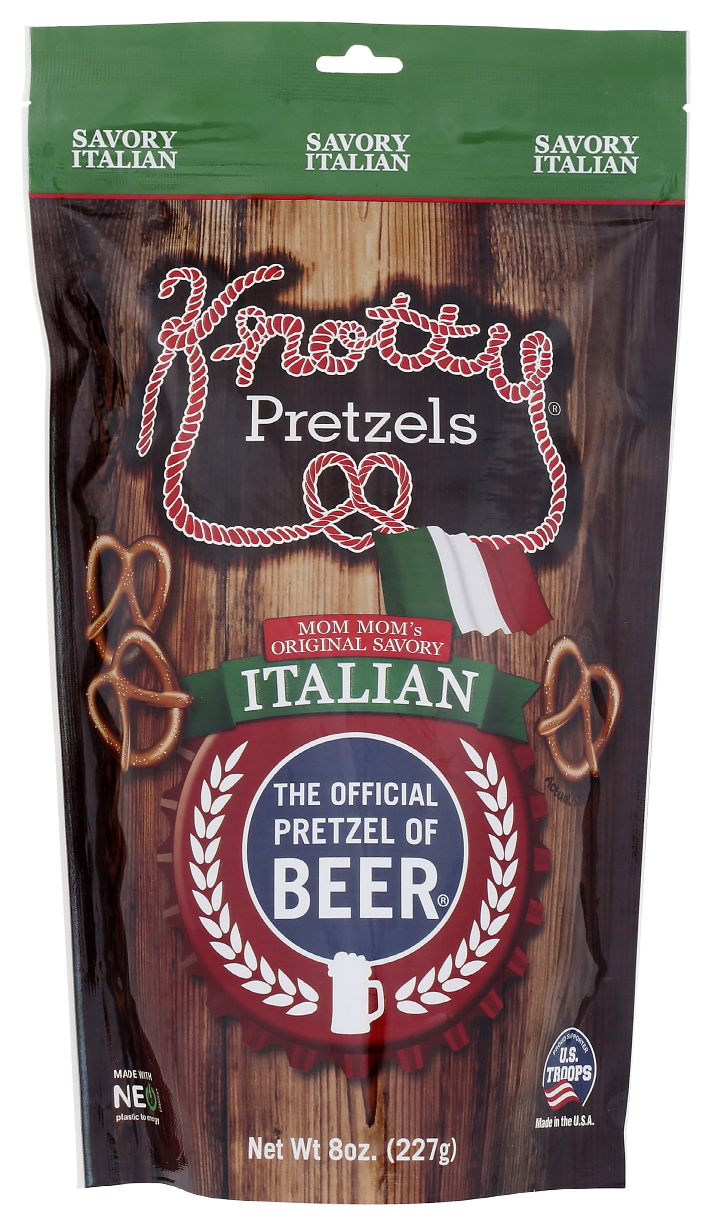Knotty Pretzels, Savory Italian, 8 Ounce, Pack Of 12