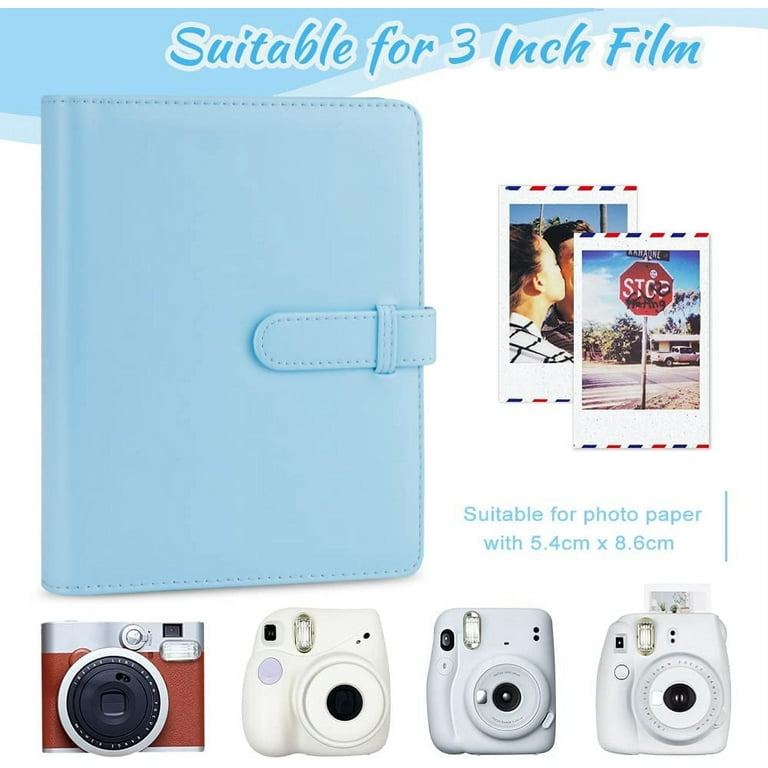 STONCEL 256 Pockets Photo Album with DIY Accessories, Instant Camera Photo  Album Compatible with Fujifilm Instax Mini (5.4cm x 8.6cm), PU Polaroid  Album for 3 Inch Film (within 5.8cm x 8.8cm) (Purple) 