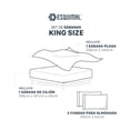 thumbnail image 4 of Juego De Sábanas King Size Esquimal, 60% Nailon 40% Lyocell, Cubre Colchones hasta 40 cm, Azul Marino, 4 of 7