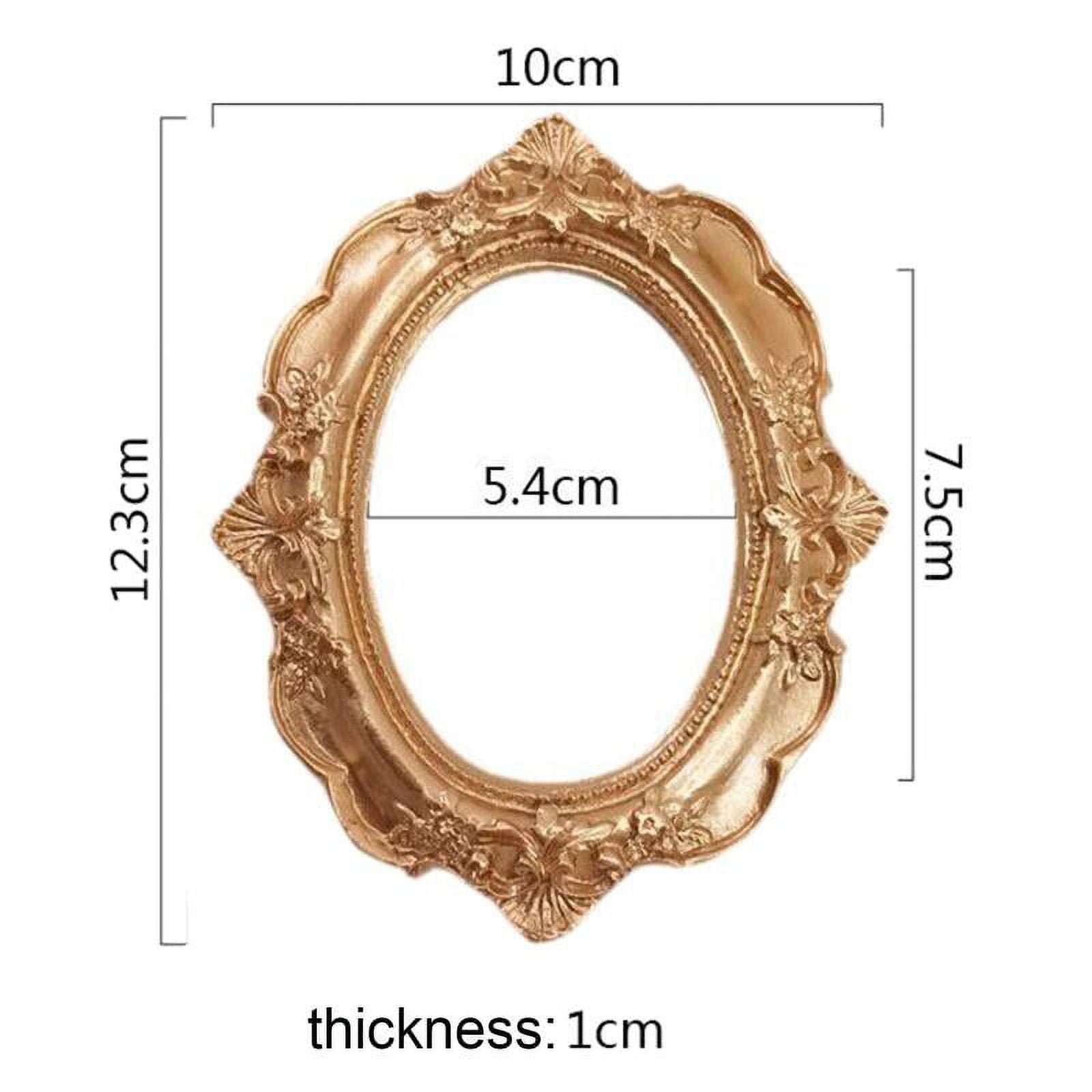 Ornate Textured Hand-Crafted Resin Picture Frame Tabletop Display Decorative Photo Frame Home Decor - Oval