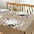 thumbnail image 3 of Pioneer Flower Floral Print Pattern Summer Placemats Table Placemats Set Of 4-Linen Kitchen Washable Placemats Table Mats 12x18 Inch Non-Slip Heat Resistant, 3 of 5