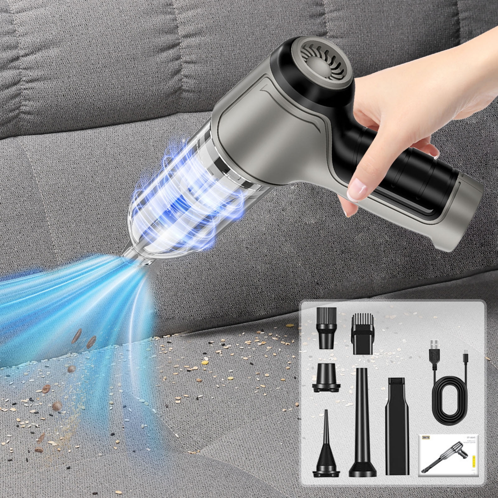 wznxdo 2025 Hot Sale Brushless Adjustable Handheld Wireless Car Vacuum Cleaner Home Gift