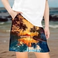thumbnail image 2 of Odeerbi 5-14 Años Niños Niñas Pantalones Cortos de Estampado Tropical Hawaiano Pantalones de Baño En Seco Rápido Pantalones Cortos de Tabla de Playa Pantalones Cortos Deportivos, 2 of 5