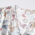 thumbnail image 4 of Fesfesfes Clearance Women Causual V Neck Dress Chiffon Floral Boho Beach Short Sleeve Dress, 4 of 7