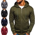 thumbnail image 2 of Men Casual Solid Color Hoodies Harajuku High Street Hooded Sweatshirts Y2K Streetwear Hip Hop Gothic Zip Up Loose Jacket Coats, 2 of 6
